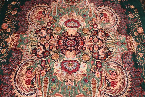 Tabriz Beige Hand Knotted 130 X 197 Area Rug 254-30239 Image 2