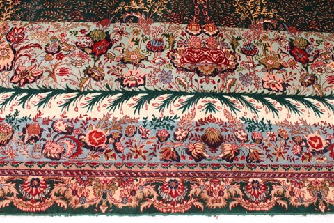 Tabriz Beige Hand Knotted 130 X 197 Area Rug 254-30239 Image 3