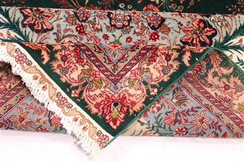 Tabriz Beige Hand Knotted 130 X 197 Area Rug 254-30239 Image 8
