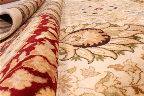 Tabriz Beige Hand Knotted 143 X 210 Area Rug 254-30240 Image 10