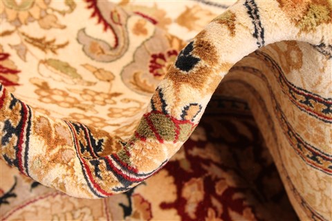Tabriz Beige Hand Knotted 143 X 210 Area Rug 254-30240 Image 11