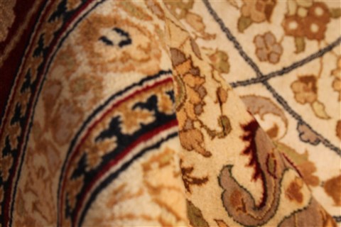 Tabriz Beige Hand Knotted 143 X 210 Area Rug 254-30240 Image 12