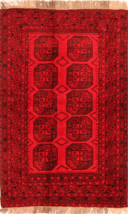 Bokhara Red Hand Knotted 48 X 72 Area Rug 100-30241 Image 0