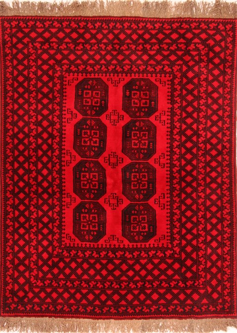 Bokhara Red Hand Knotted 411 X 65 Area Rug 253-30242 Image 0
