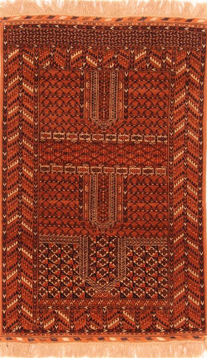 Baluch Brown Hand Knotted 37 X 55 Area Rug 253-30247 Image 0