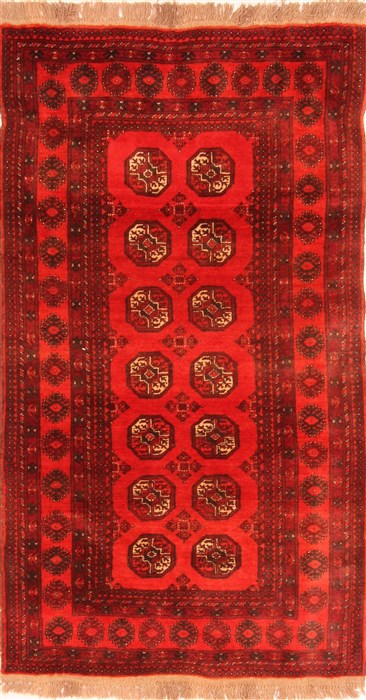 Bokhara Red Hand Knotted 35 X 65 Area Rug 100-30250 Image 0