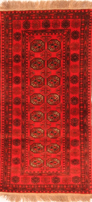 Bokhara Red Hand Knotted 311 X 65 Area Rug 100-30252 Image 0