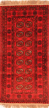Afghan Bokhara Red Rectangle 4x6 ft Wool Carpet 30252