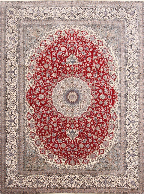 Nain Beige Hand Knotted 910 X 131  Area Rug 254-30253 Image 0