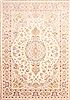 Tabriz Beige Hand Knotted 84 X 116  Area Rug 254-30257 Thumb 0