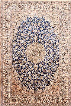 Nain Beige Hand Knotted 8'6" X 12'10"  Area Rug 254-30259