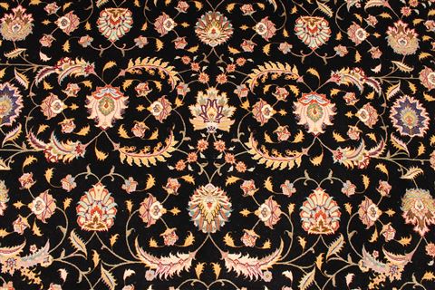 Tabriz Beige Hand Knotted 83 X 105 Area Rug 254-30262 Image 2