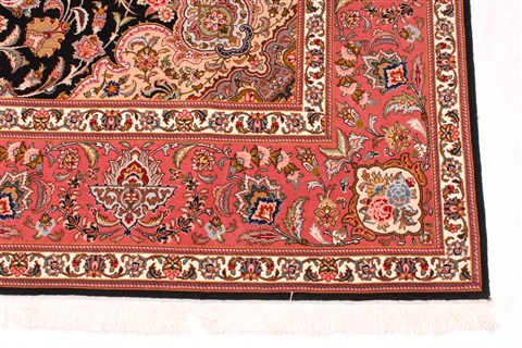 Tabriz Purple Hand Knotted 83 X 88 Area Rug 254-30265 Image 1