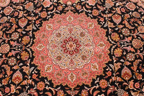 Tabriz Purple Hand Knotted 83 X 88 Area Rug 254-30265 Image 2