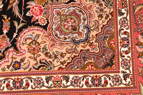 Tabriz Purple Hand Knotted 83 X 88 Area Rug 254-30265 Image 4