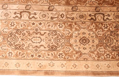 Tabriz Beige Hand Knotted 97 X 129 Area Rug 254-30271 Image 2