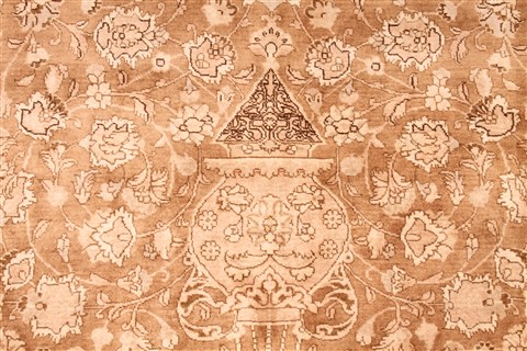 Tabriz Beige Hand Knotted 97 X 129 Area Rug 254-30271 Image 7