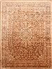 Tabriz Beige Hand Knotted 97 X 129 Area Rug 254-30271 Thumb 0