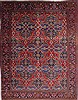 Heriz Red Hand Knotted 110 X 140  Area Rug 254-30272 Thumb 0
