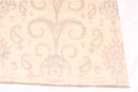 Pishavar Beige Hand Knotted 99 X 142 Area Rug 254-30273 Image 1