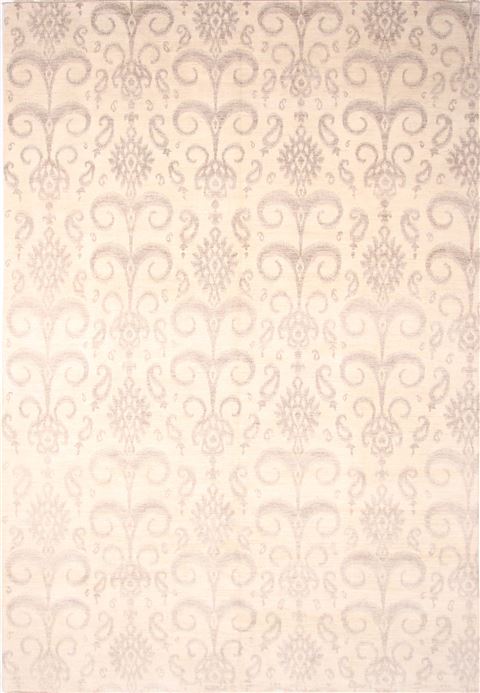 Pishavar Beige Hand Knotted 99 X 142 Area Rug 254-30273 Image 0