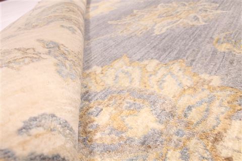 Pishavar Beige Round Hand Knotted 100 X 100 Area Rug 254-30274 Image 8