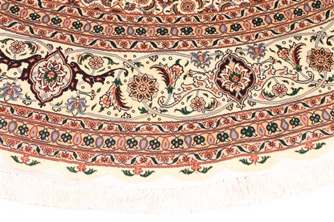 Mahi Beige Round Hand Knotted 710 X 710 Area Rug 254-30276 Image 1