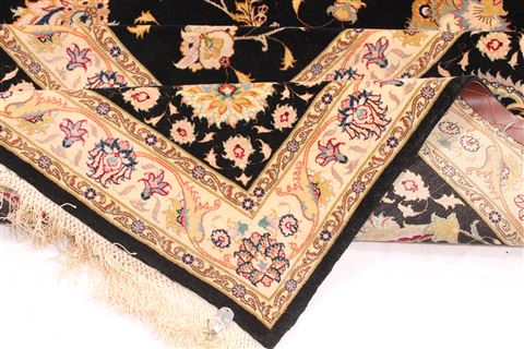 Tabriz Beige Hand Knotted 117 X 157 Area Rug 254-30278 Image 11