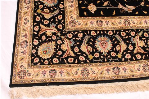 Tabriz Beige Hand Knotted 117 X 157 Area Rug 254-30278 Image 1