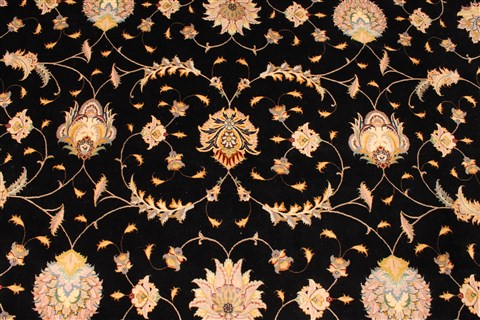 Tabriz Beige Hand Knotted 117 X 157 Area Rug 254-30278 Image 3