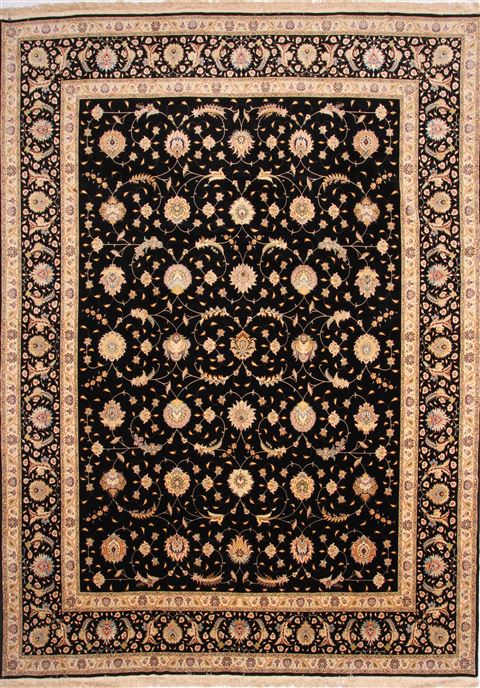 Tabriz Beige Hand Knotted 117 X 157 Area Rug 254-30278 Image 0