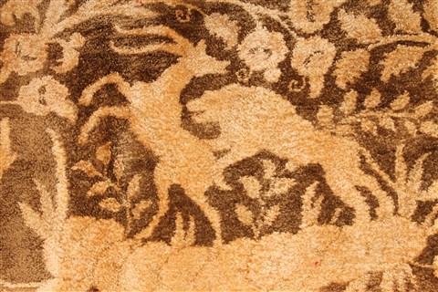 Qum Beige Hand Knotted 46 X 66 Area Rug 254-30282 Image 3
