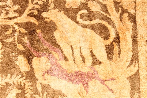 Qum Beige Hand Knotted 46 X 66 Area Rug 254-30282 Image 4