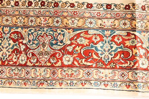 Hereke Green Square Hand Knotted 60 X 60 Area Rug 254-30283 Image 2