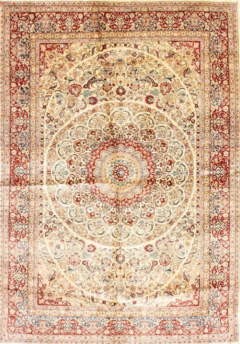 Hereke Green Square Hand Knotted 60 X 60 Area Rug 254-30283 Image 0