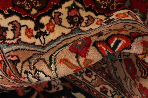 Tabriz Beige Hand Knotted 51 X 69 Area Rug 254-30286 Image 12