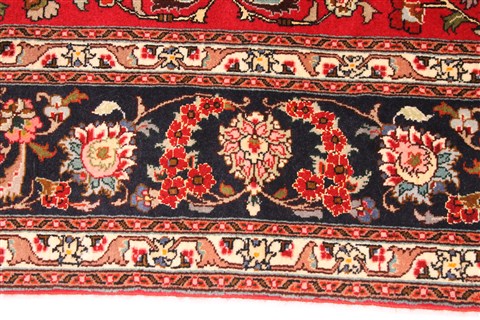 Tabriz Beige Hand Knotted 51 X 69 Area Rug 254-30286 Image 3