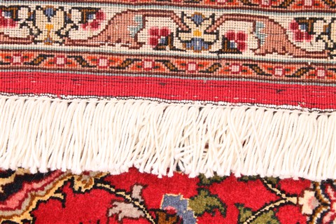 Tabriz Beige Hand Knotted 51 X 69 Area Rug 254-30286 Image 7