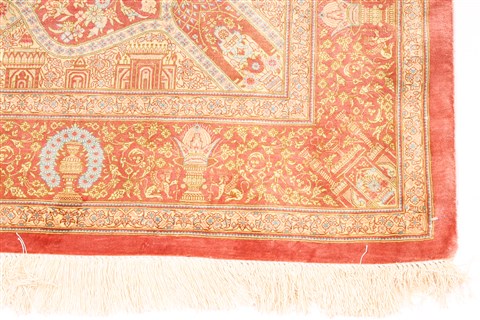 Qum Purple Hand Knotted 47 X 69 Area Rug 254-30287 Image 1