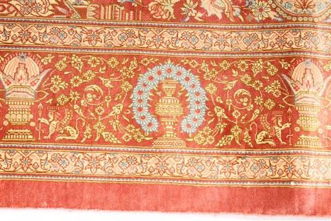 Qum Purple Hand Knotted 47 X 69 Area Rug 254-30287 Image 3