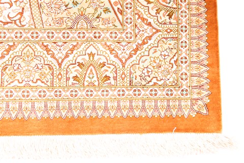 Qum Brown Hand Knotted 32 X 51 Area Rug 254-30290 Image 1