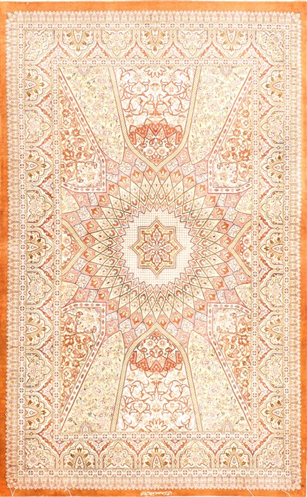 Qum Brown Hand Knotted 32 X 51 Area Rug 254-30290 Image 0