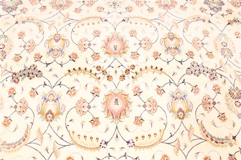 Tabriz Beige Hand Knotted 130 X 168 Area Rug 254-30295 Image 2
