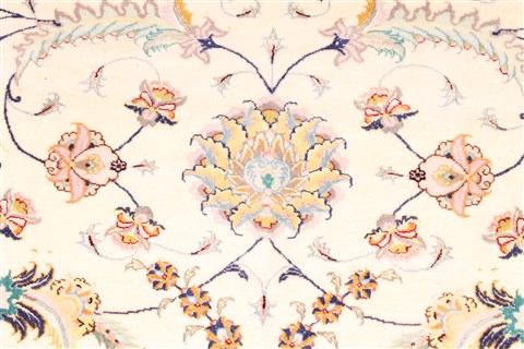 Tabriz Beige Hand Knotted 130 X 168 Area Rug 254-30295 Image 6
