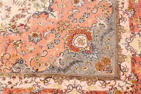 Tabriz Beige Hand Knotted 130 X 200 Area Rug 254-30302 Image 5