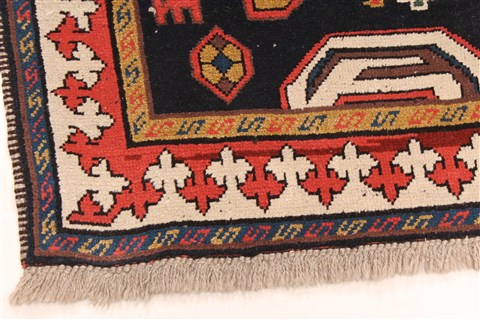 Kazak Black Hand Knotted 64 X 89 Area Rug 255-30303 Image 3