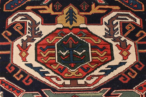 Kazak Black Hand Knotted 64 X 89 Area Rug 255-30303 Image 4