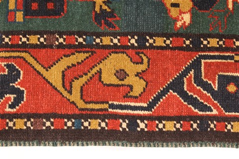 Kazak Green Hand Knotted 58 X 75 Area Rug 255-30304 Image 13