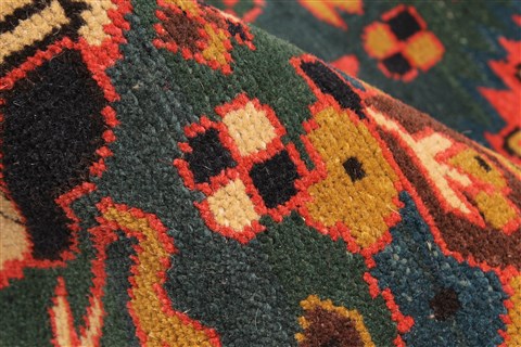 Kazak Green Hand Knotted 58 X 75 Area Rug 255-30304 Image 7