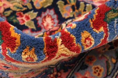Tabriz Blue Hand Knotted 101 X 142 Area Rug 255-30306 Image 12